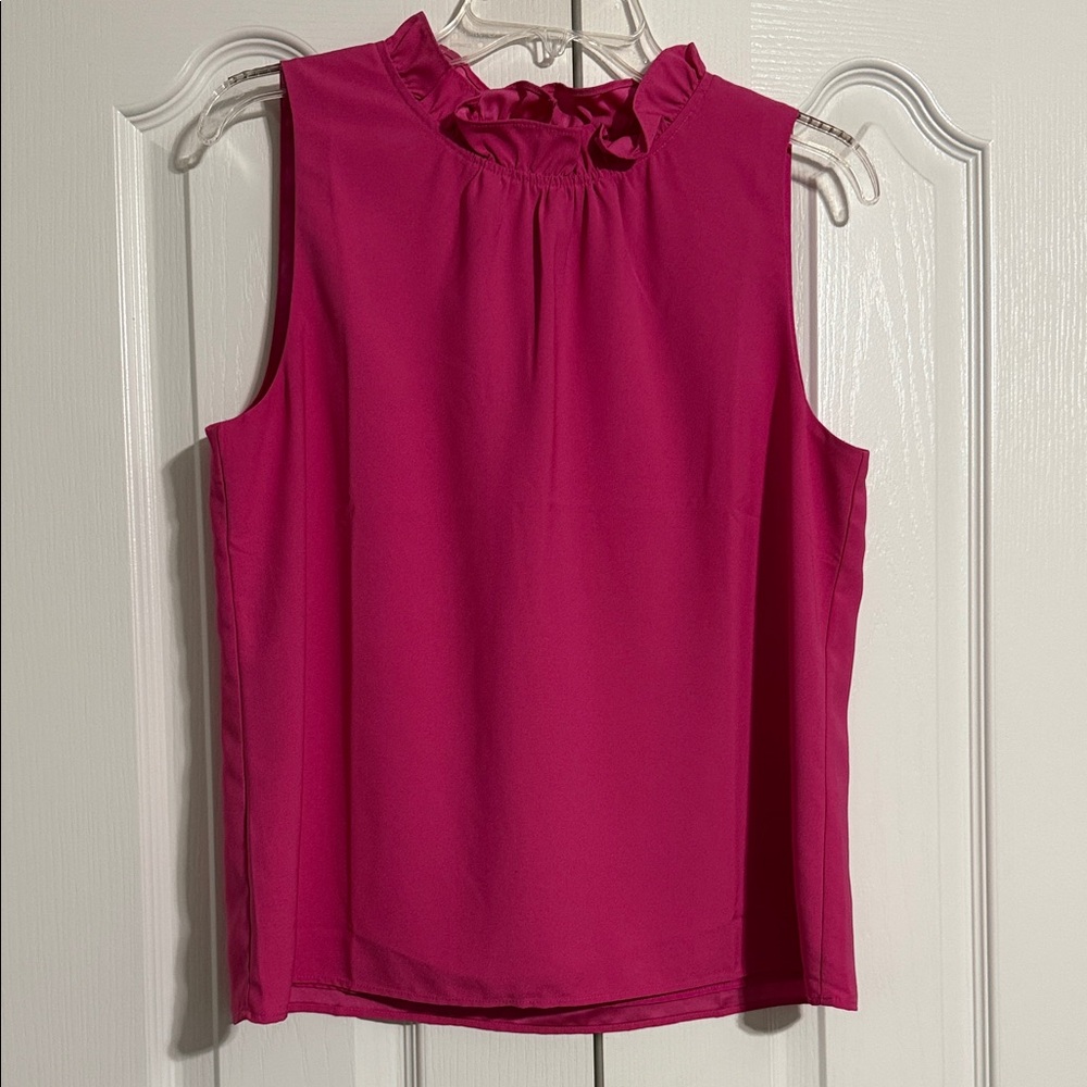 J. Crew Vibrant Pink Sleeveless Blouse
